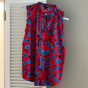 Ann Taylor printed sleeveless blouse